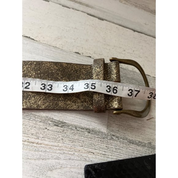 Anne Klein black and gold tone and Chico’s gold iridescent gold tone belt - Picture 5 of 10